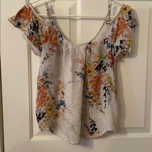 silk floral blouse